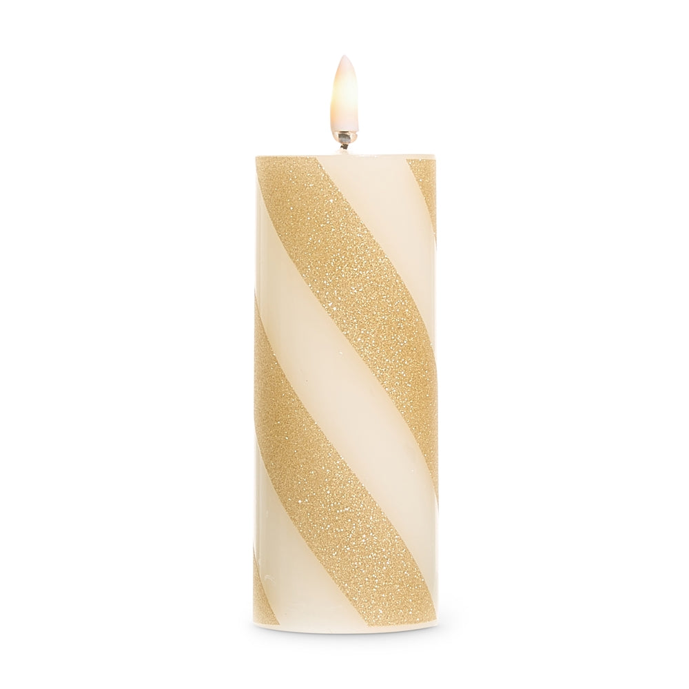 *DC* 2" X 5" Gold Stripe Candle