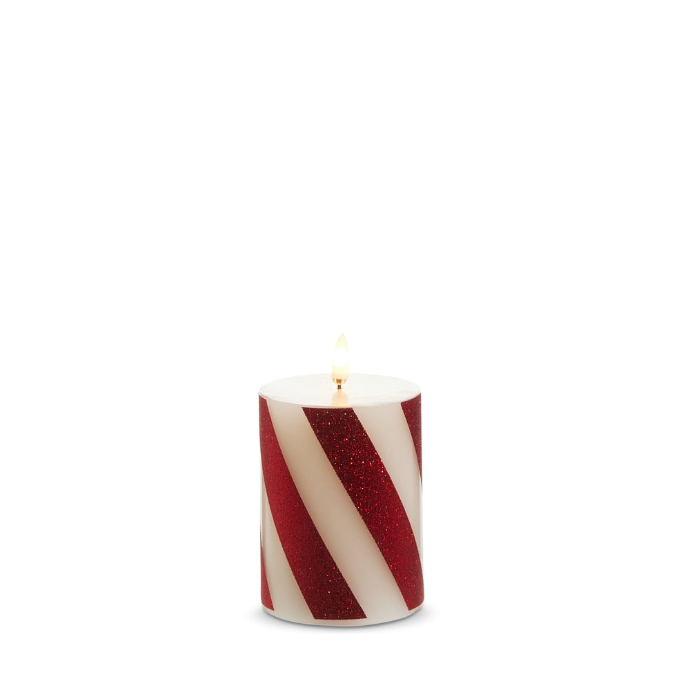 *DC* 3" X 4" Red Stripe Candle